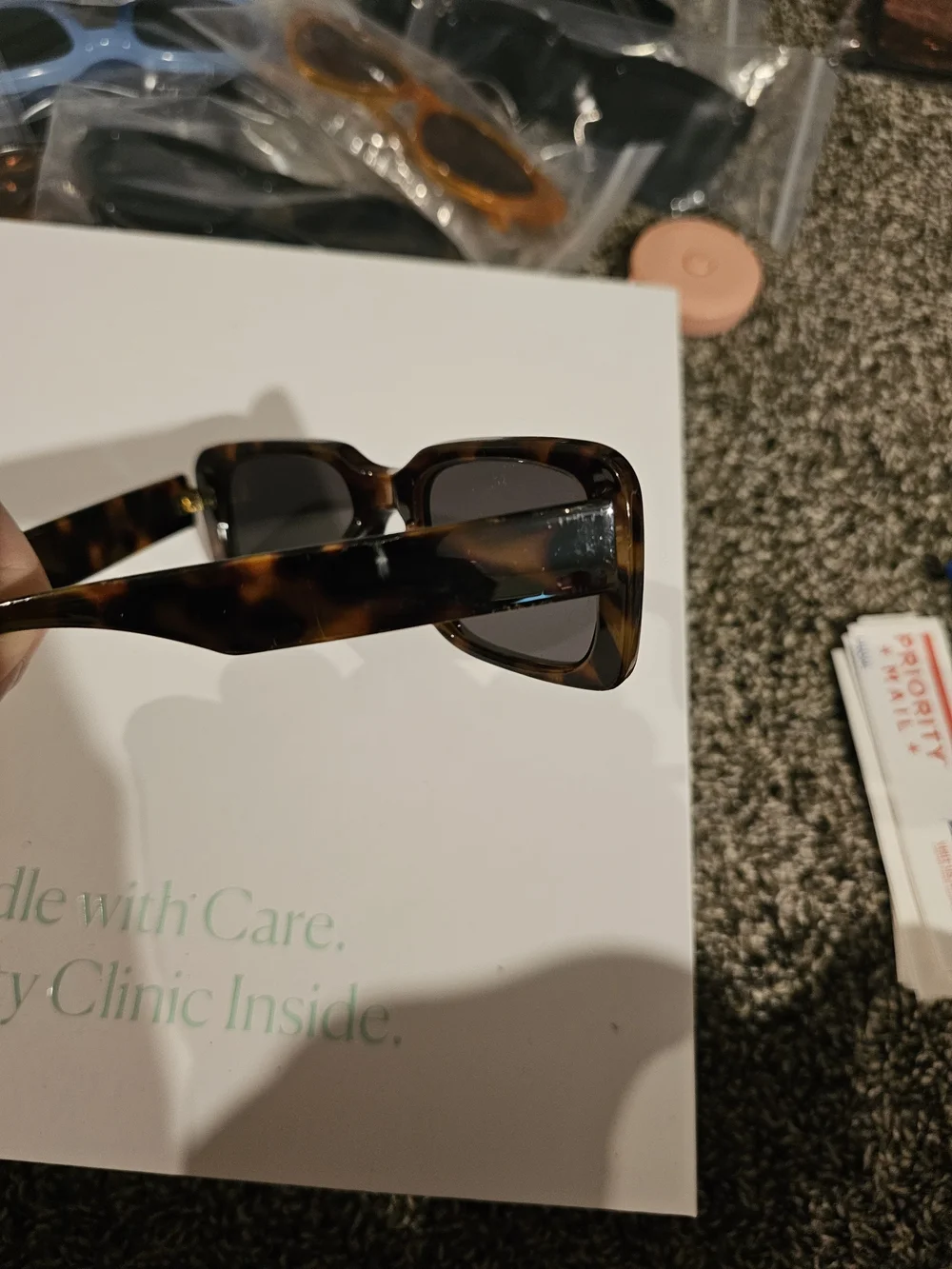 Women’s Rectangular Tortoiseshell Sunglasses - Brown
